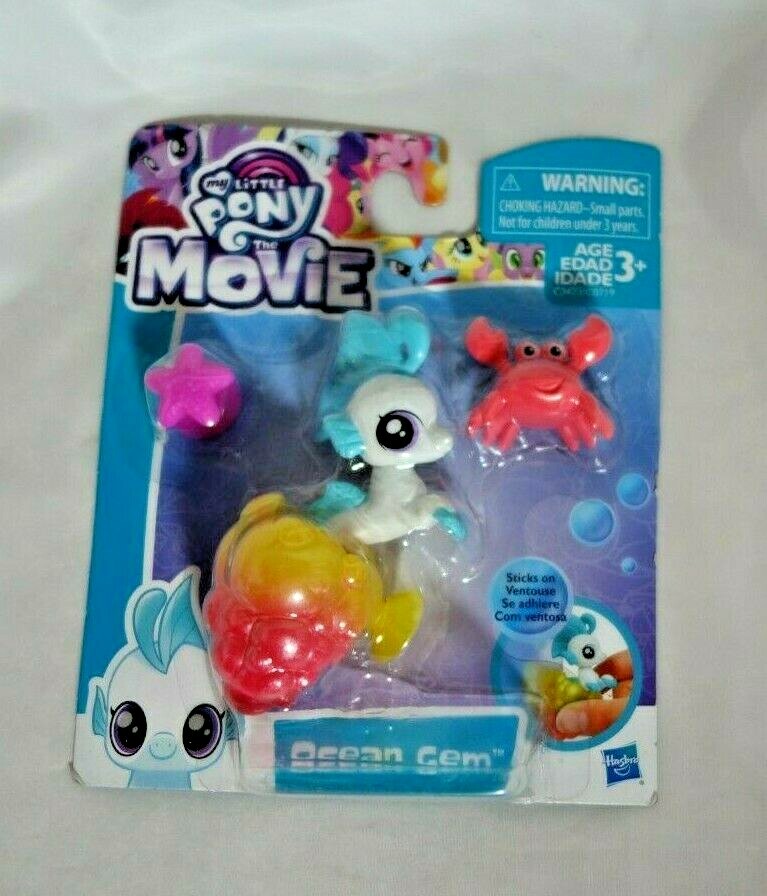 My Little Pony The Movie Crystal Pearl Sun Twist Sea Foam Ocean Gem set of 4 NEW