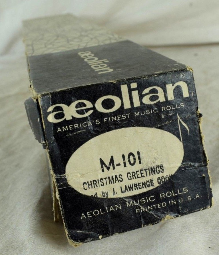 Christmas Greetings by J. Lawrence Cook - M-101 Aeolian Player Piano Roll