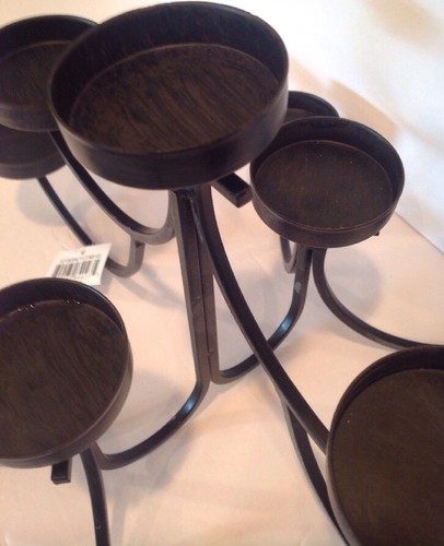 Tealight Candle Holder Black Iron Metal Candelabra Votive Holds Holds 11 Candles