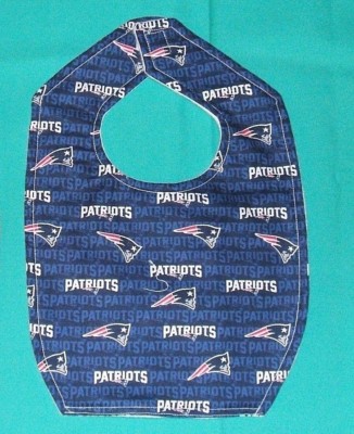* NEW handmade BABY CHILD BIB NEW ENGLAND PATRIOTS FOOTBALL  SHIPPING DISCOUNTS