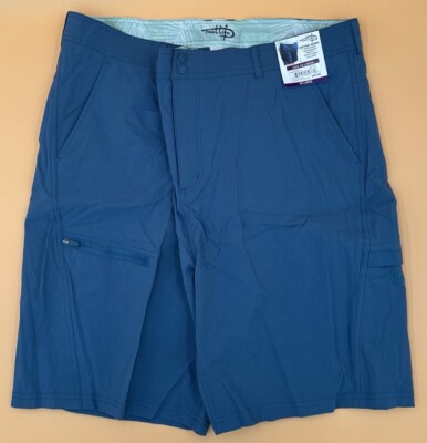 NWT Reel Life Mens Riptide Shorts Stretch Water-Resistant Pockets Teal XX-Large