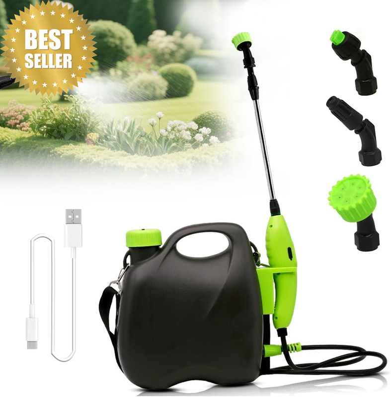 1.32 Gal Battery Powered Electric Garden Sprayer, 7.4V Rechargeable Handheld Spr