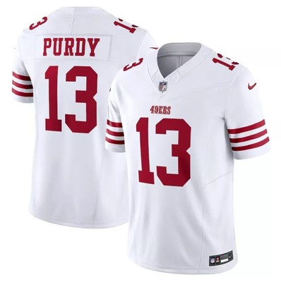 Men's 49 s Brock Purdy #13 White Vapor F.U.S.E. Limited Jersey