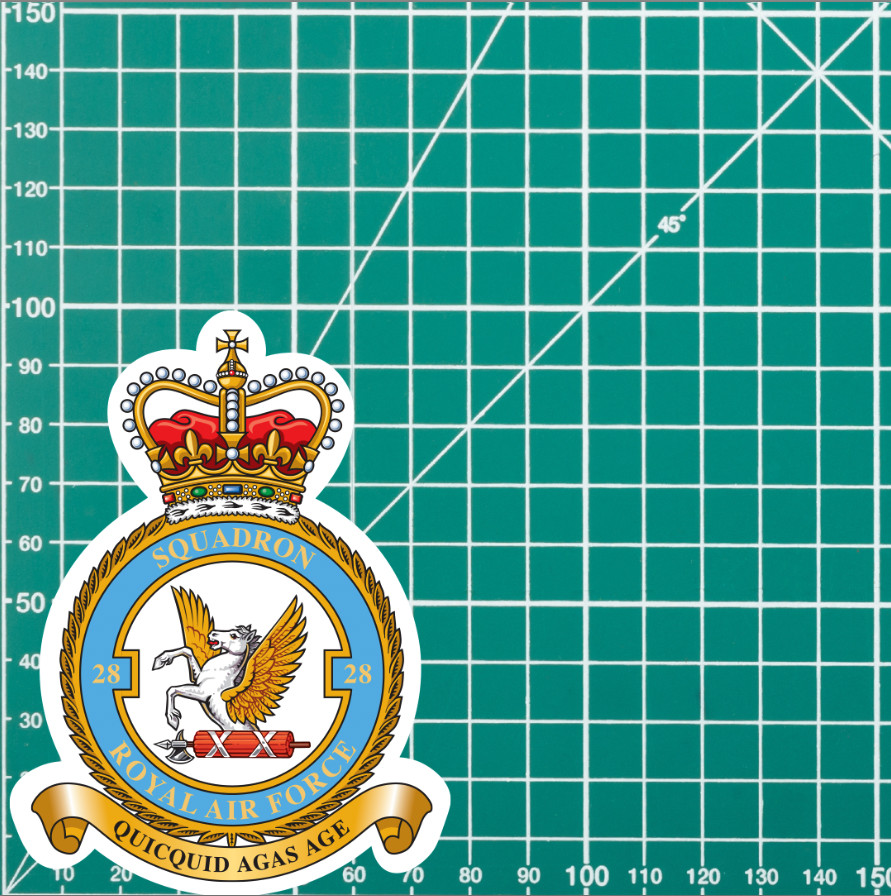 Royal Air Force 28 Squadron Vinyl Stickers - Picture 4 of 4