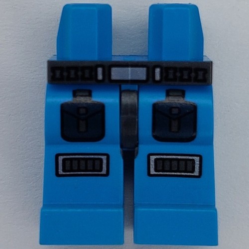 Lego Minifigure Dark Azure Legs Gray Pocket Print ADU