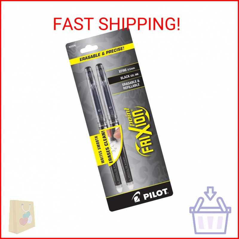 Pilot, FriXion Point Erasable & Refillable Gel Ink Pens, Extra Fine Point 0.5 mm
