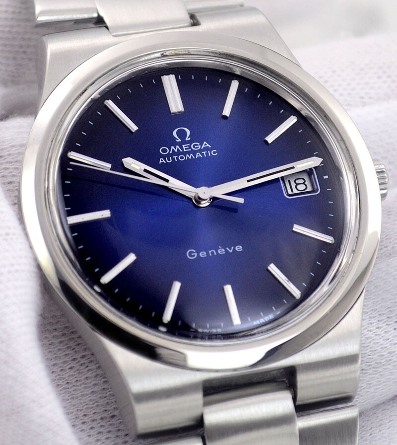 OMEGA GENEVE AUTOMATIC 1660173 CAL1012 DATE DARK BLUE DIAL MEN OMEGA GENEVE AUTOMATIC 1660173 CAL1012 DATE DARK BLUE DIAL MEN