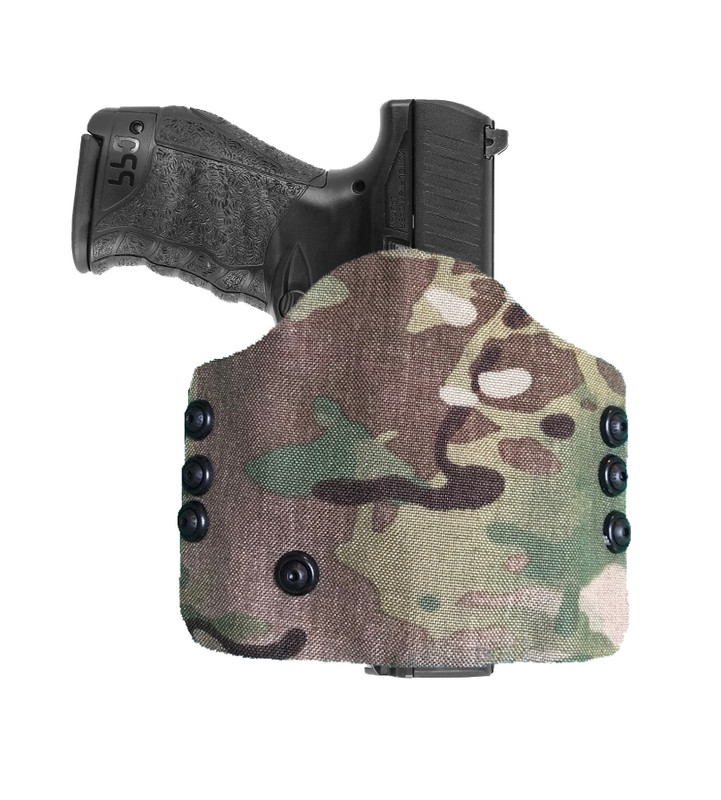 Holster Kydex Wrap Camo Pour Walther Ppq SystÃ¨Me Molle Et Fixation Ceinture.