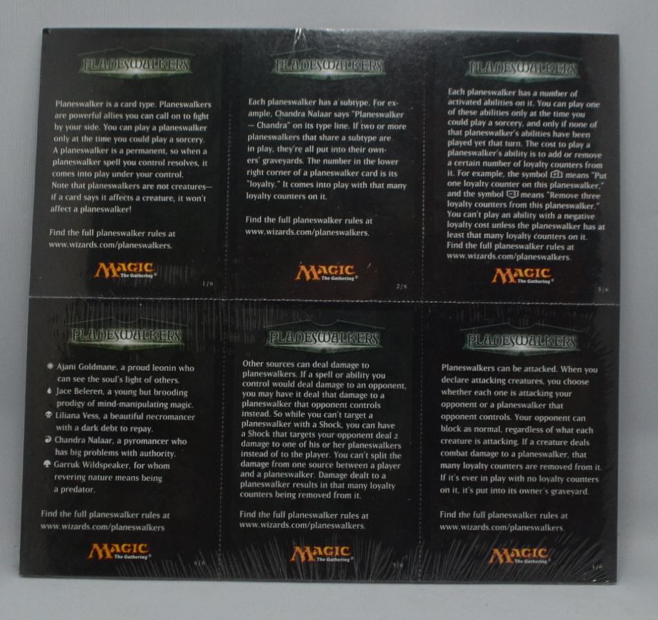 MAGIC THE GATHERING LORWYN 2007 UNCUT PLANESWALKER PROMO 5 Sheets