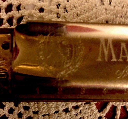Vintage M Hohner MARINE BAND A440 HARMONICA ~ 10 Hole ~ Key of C~Made in Germany