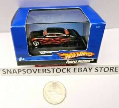 2007 HOT WHEELS BLACK PURPLE PASSION, HW BOXED PACKAGE W/ DISPLAY CASE 1:87 VHTF