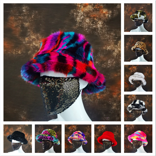 Solid Warm Faux Fur Fisherman Cap Decor