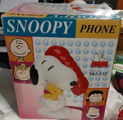 Snoopy Phone and Saving Bank  10''h X 8'' W Open Box Still In Original Plastic.