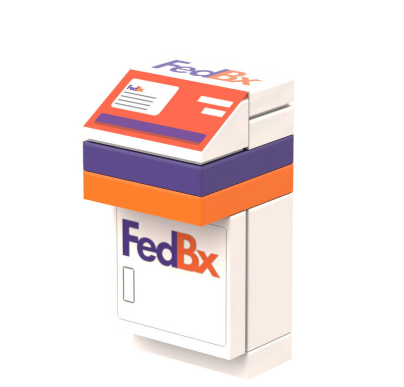 NEW - FedBx Mail Drop Box 2x2x4 Custom Printed -