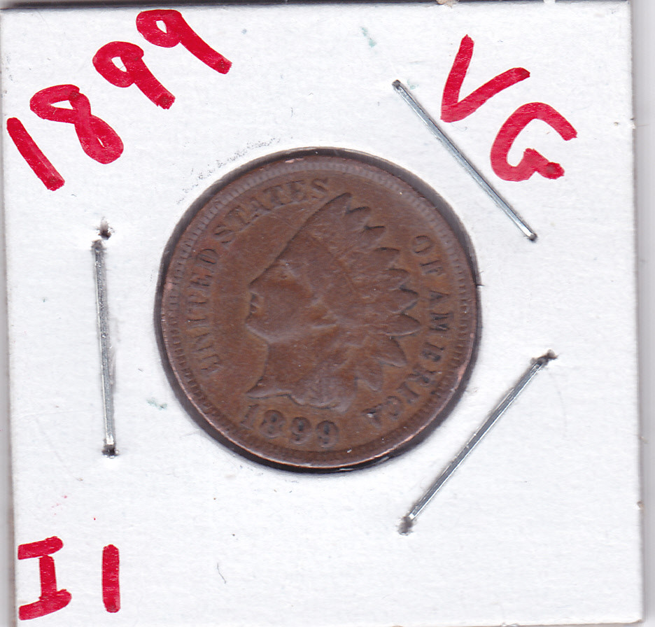 1899 INDIAN HEAD CENT in VERY GOOD condition : stk I1