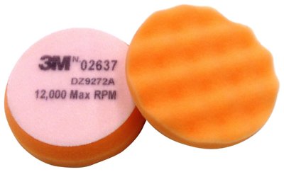 3M 02637 Finesse-it Buffing Pad, Hook-and-Loop Attachment, 3-3/4'', Single Pad