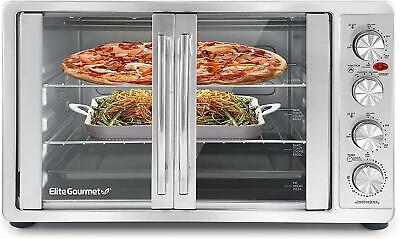 Double French Door Countertop, Broil Toast Stainless Seel