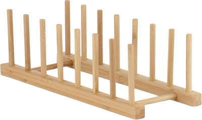 Joey Z Bamboo Dish Drying Rack - Dish Organizer Rack for Cabinet, Plates, Cups,
