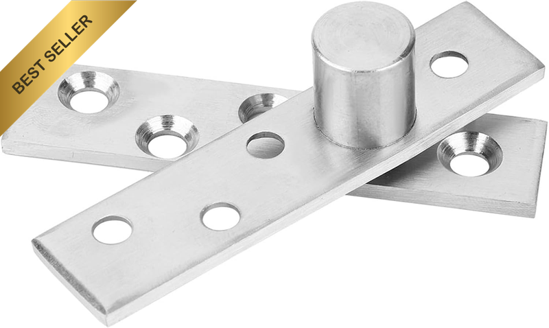 2PCS 360 Degree Rotary Pivot Hinges, Stainless Steel Revolving Door Hinges (75Mm