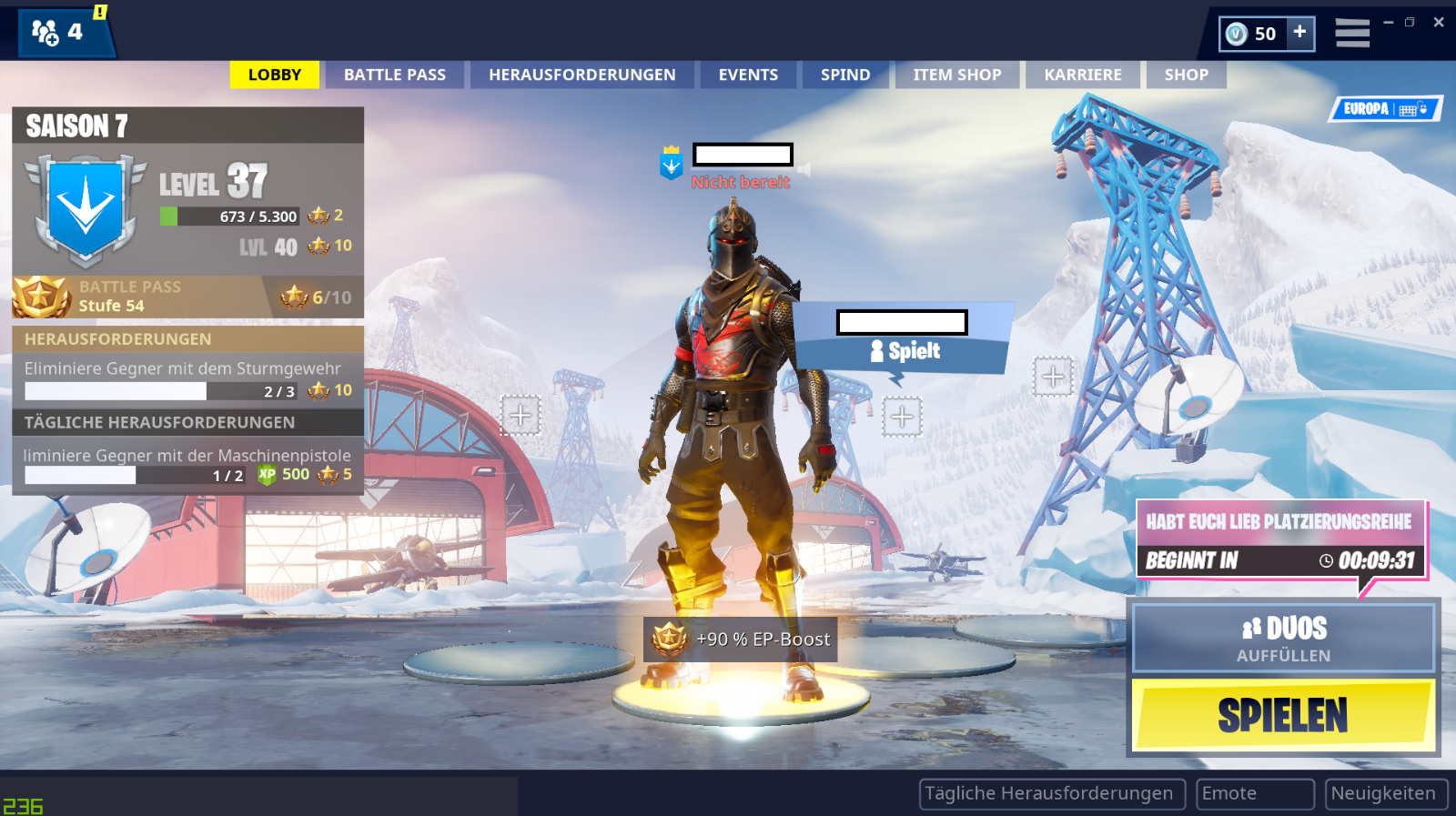 startseite - fortnite battle pass stufen erwerben