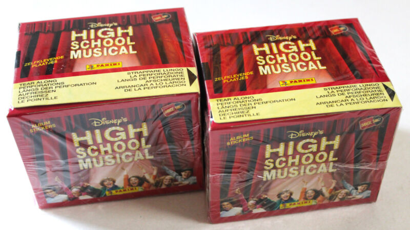 Panini Disney Sticker HIGH SCHOOL MUSICAL 2007 2 x BOX DISPLAY 100 Packets Tüten