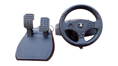 T80 ThrustMaster PlayStation PS4/PS3 Racing WHEEL AND PEDALS w/ Table Clamp 