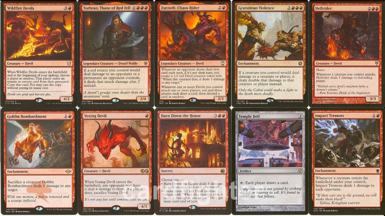 Custom Devil Tribal Commander EDH Deck - Zurzoth, Chaos