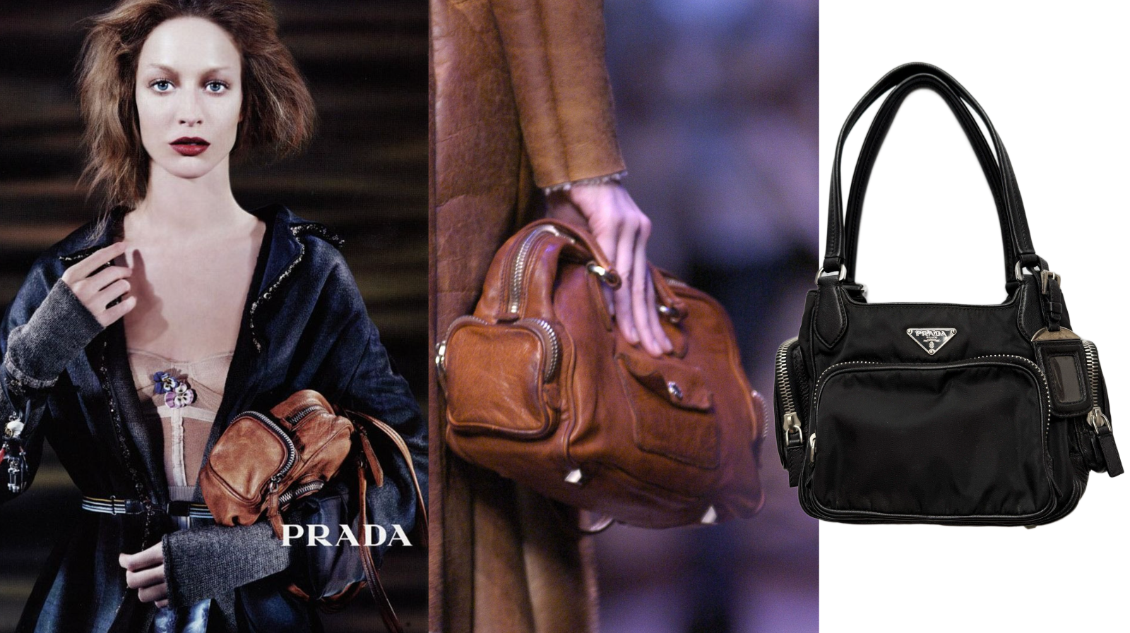 バッグ PRADA small handbag archive Prada Re-Edition 1978 Re-Nylon and Saffiano Leather Mini