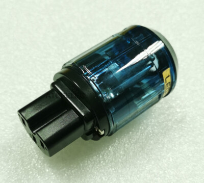 IEC Schuko Power Plug Female Red Copper/Gold/Rhodium Plated HiFi Connector