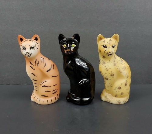 FENTON 花柄 CAT 眠り猫 フェントン ブルーオパールガラス 置物 フェントン/Fenton の美しいアートガラス 猫☆ネコ | PLANETARIUM