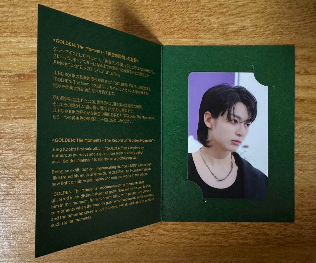 GOLDEN THE MOMENTS CARD WALLET ジョングク BTS JUNGKOOK Exhibition GOLDEN The Moments Card Wallet Japan
