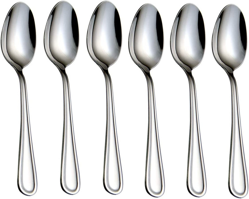 Teaspoons Stainless Steel 18/0 Tea Spoons 6 Pcs, 6.29 Inches