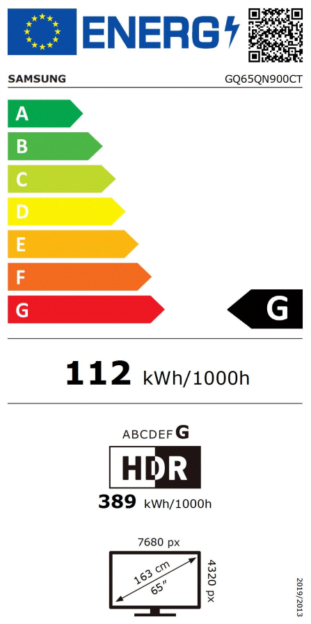 EEK:G auf einer Skala von A bis G ist das Rating G