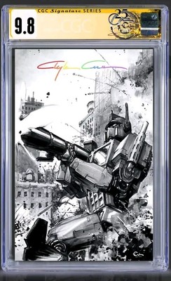 Transformers #1 CGC 9.8 Clayton Crain Infinity Signed 7th Printing #'d/242