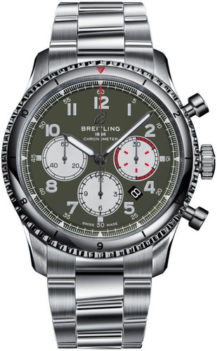 Pre-owned Breitling Men's Ab01192a1l1a1 Aviator 8 43mm Automatic Watch
