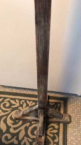 Antique Vintage Solid Mission Craftsman Wood Coat Stand Rack Hall Tree