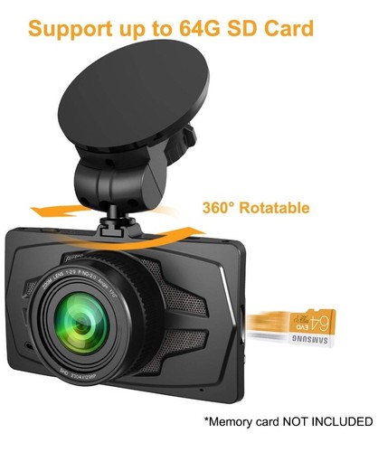 Ampulla Pluto Dash Cam 2K HD 1296P 170° Wide Angle 3