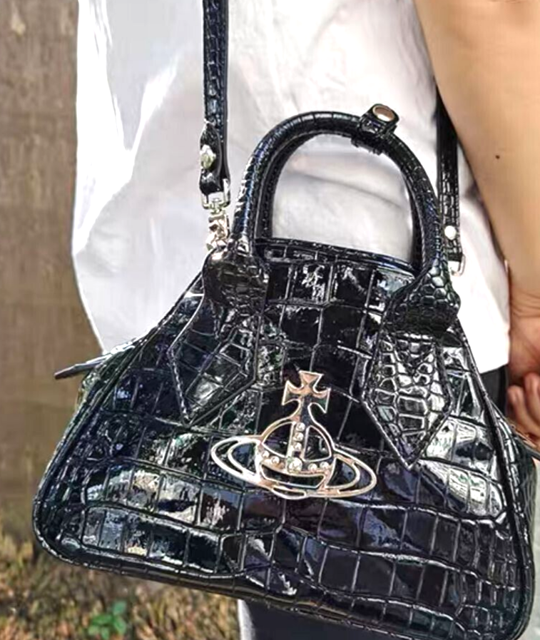 Vivienne Westwood Shoulder Bag Handbag Black Big Orb
