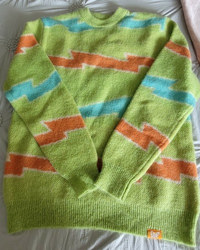 トップス STRIPED MOHAIR CARDIGAN by GOLF WANG Golf Wang Black/Pink Striped Mohair Cardigan Love | Depop