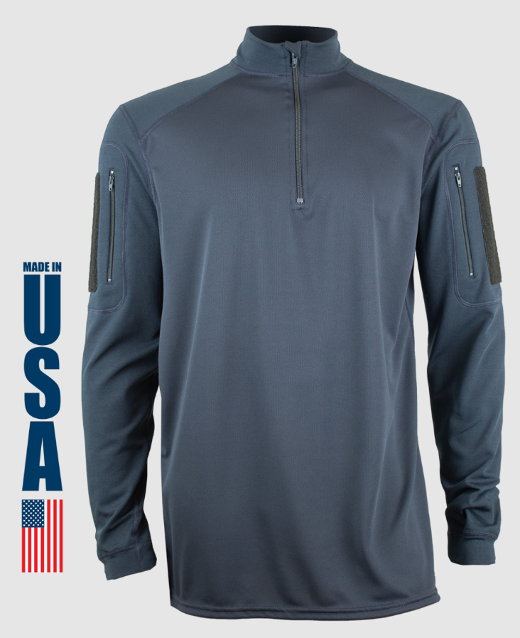 XGO Men's Zip Mock Dark Navy Defense Base