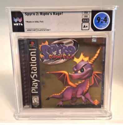 WATA 9.4 A+ Spyro 2: Ripto's Rage! 1ST PRINT Foil Cover PlayStation 1 PS1 - VGA
