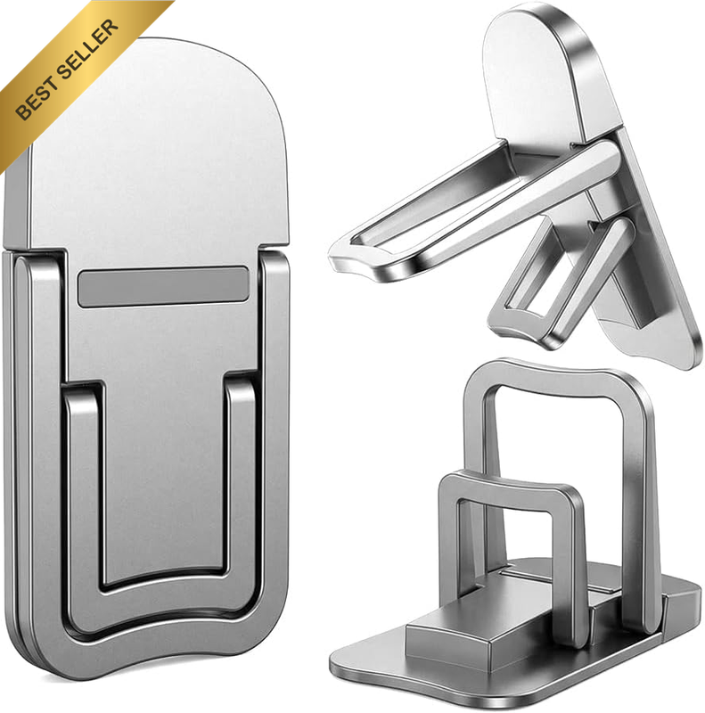 2Pcs Mini Foldable Laptop Stand Zinc Alloy Ultra-Thin Portable Invisible Laptop