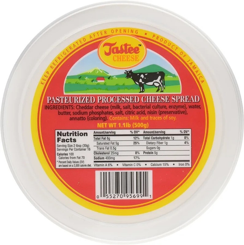 1 Tin Tastee Cheese (Jamaican Cheese) 1.1Lbs/ 2.2Lbs