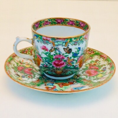 Hidekichi Nakamura Antique Japanese fine porcelain tea saucer Moriyama Mori-machi Moriyama Pottery Pagoda Ocean