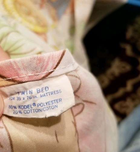 Cabbage Patch Kids 3 Piece Kids Single Twin Bed Sheet Set 1983 Vintage