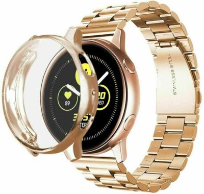 Stainless Steel Strap+Soft Case For Samsung Galaxy Watch 46mm SM-R800/SM-R805u