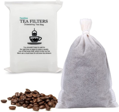 100Pcs Large Tea Bag - Disposable Empty Tea Filter Bags No Mess Mesh Bags With