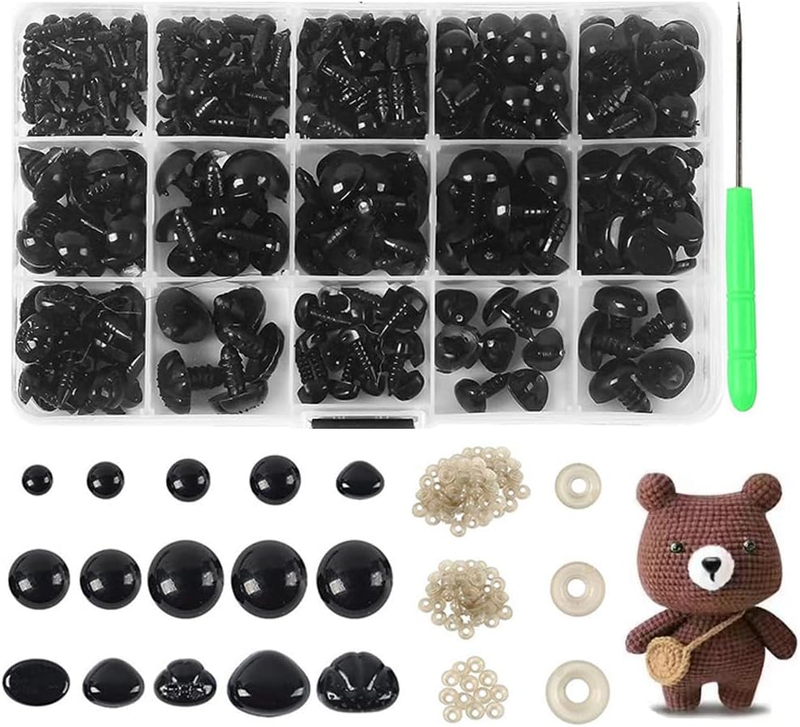 Safety Eyes Plastic Craft Eyes with Washers for Amigurumi Stuffed Animal Crochet