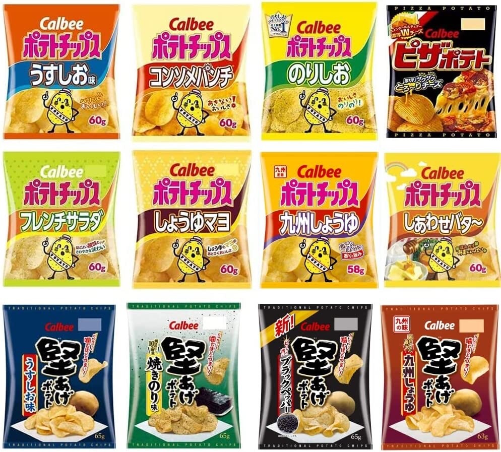 Japanese Snacks Assortment Set Potato Chips 12 Types | eBay