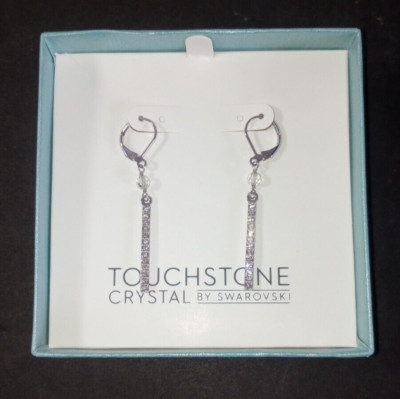 Swarovski Touchstone Crystal Point Blank Dangle Earrings